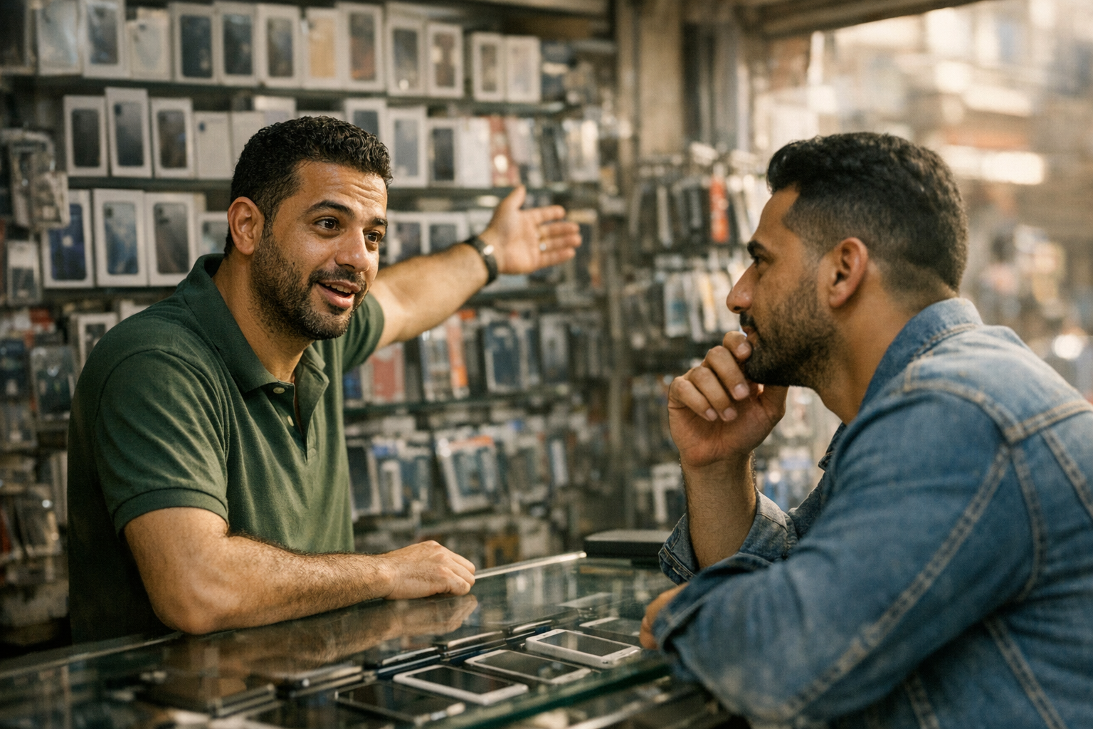 مشهد محل الموبايلات